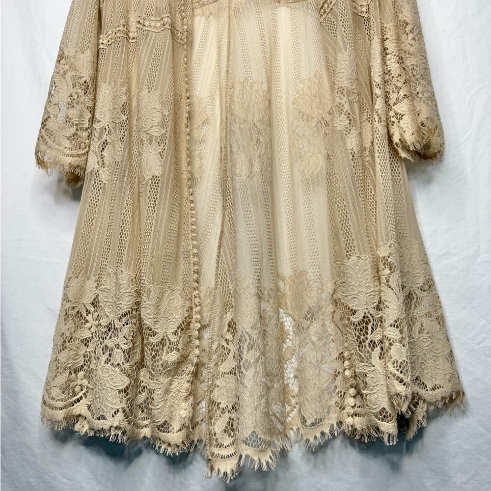 Miss Chievous Lace Beige Robe - Picture 3 of 7